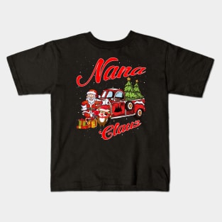 Nana Claus Santa Car Christmas Funny Awesome Gift Kids T-Shirt